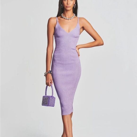 Retrofete AMSTER Rib Knit Glitter Dress Medium NWT $798 - Picture 2 of 10